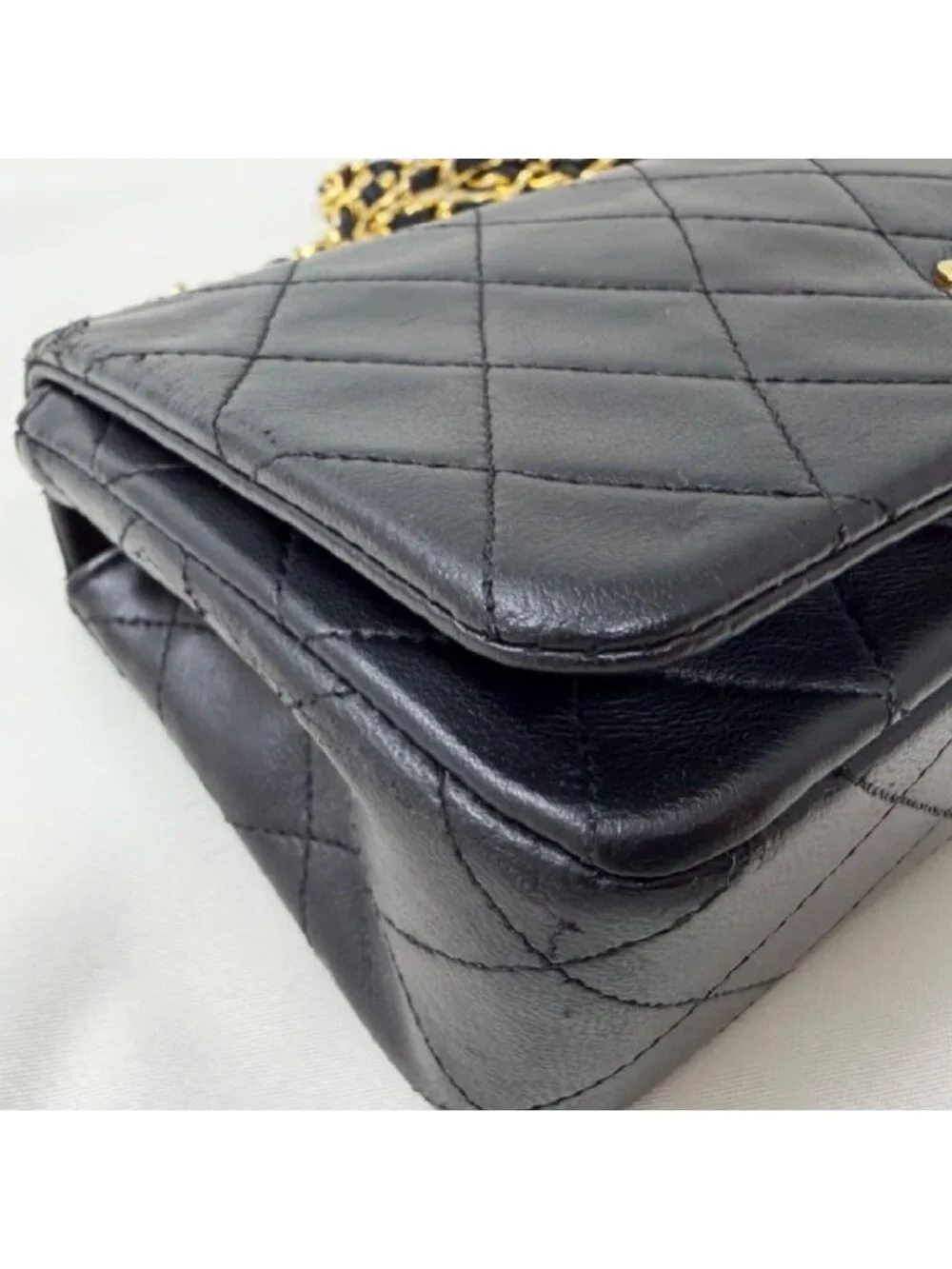 Chanel Lambskin Full Flap Quilted Chain Shoulder